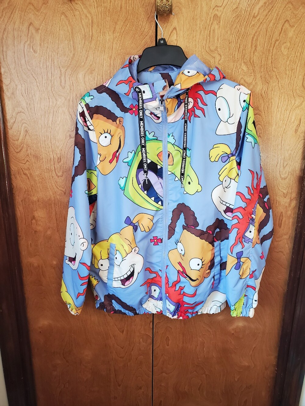 Members Only X Nickelodeon Rugrats Print All-Over Windbreaker Jacket - Size M